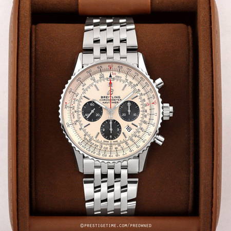 Pre-owned Breitling Navitimer B03 Chronograph Rattrapante 45mm ab0311211g1a1