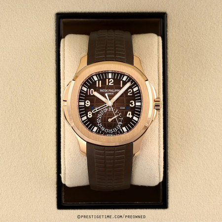 Pre-owned Patek Philippe 2022 UNWORN Aquanaut Travel Time 40.8mm 5164r-001