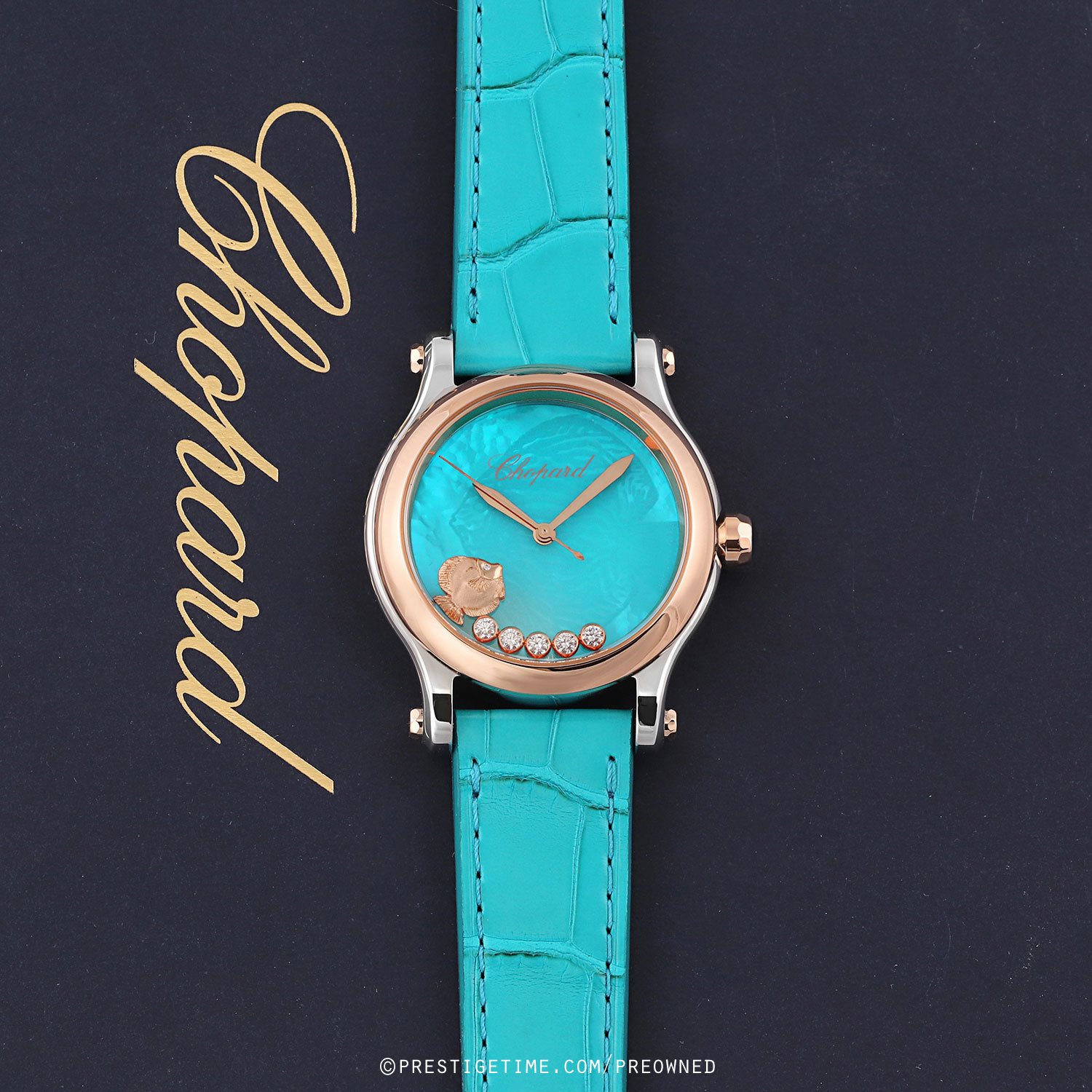 Pre-owned Chopard Happy Fish Automatic 36mm 278578-6001