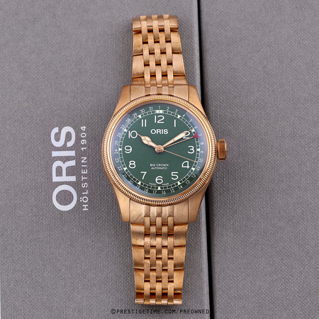 Pre-owned Oris Big Crown Pointer Date BRONZE 40mm 01 754 7741 3167-07 8 20 01