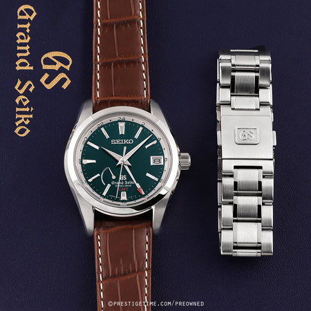 Pre-owned Grand Seiko Automatic Spring Drive GMT 41mm Limited sbge033