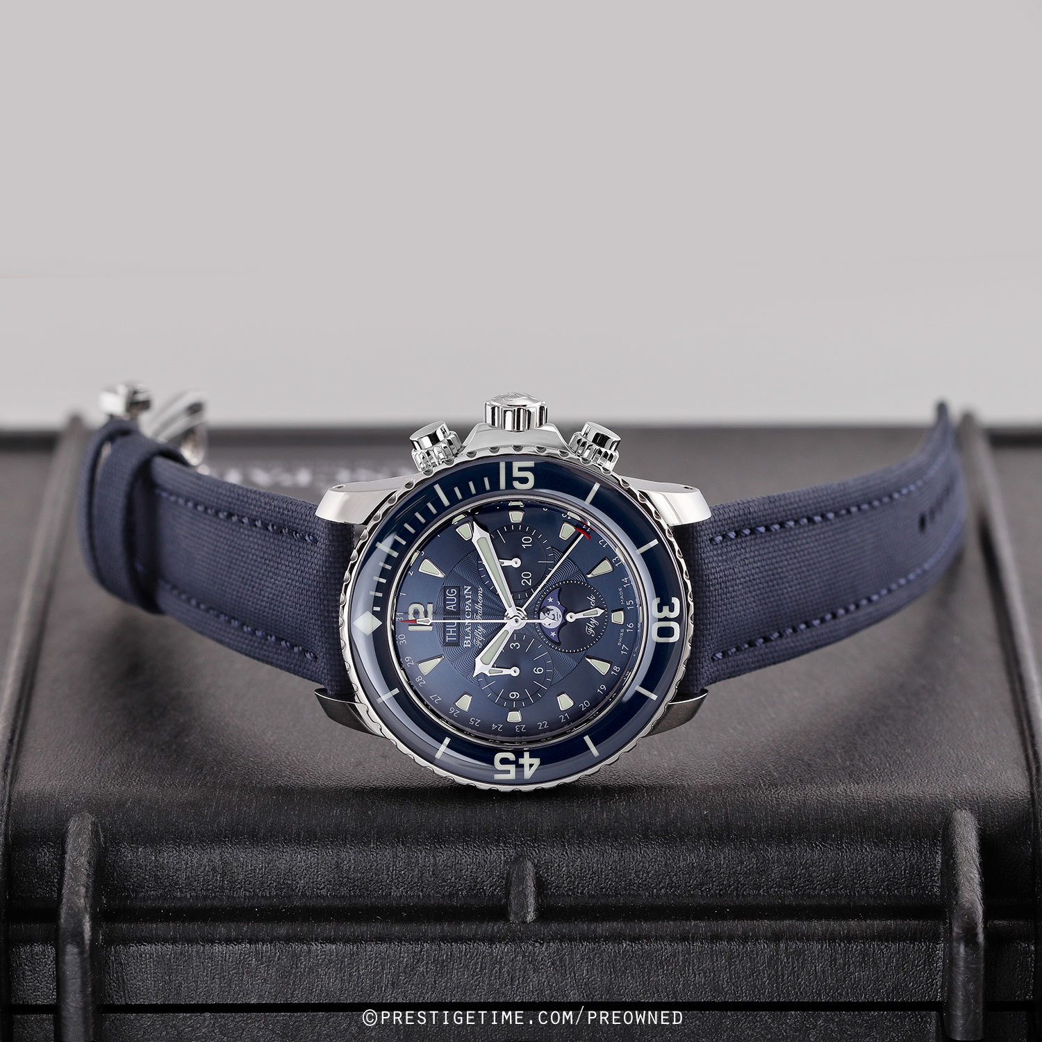 Pre-owned Blancpain Fifty Fathoms Complete Calendar Flyback Chronograph ...