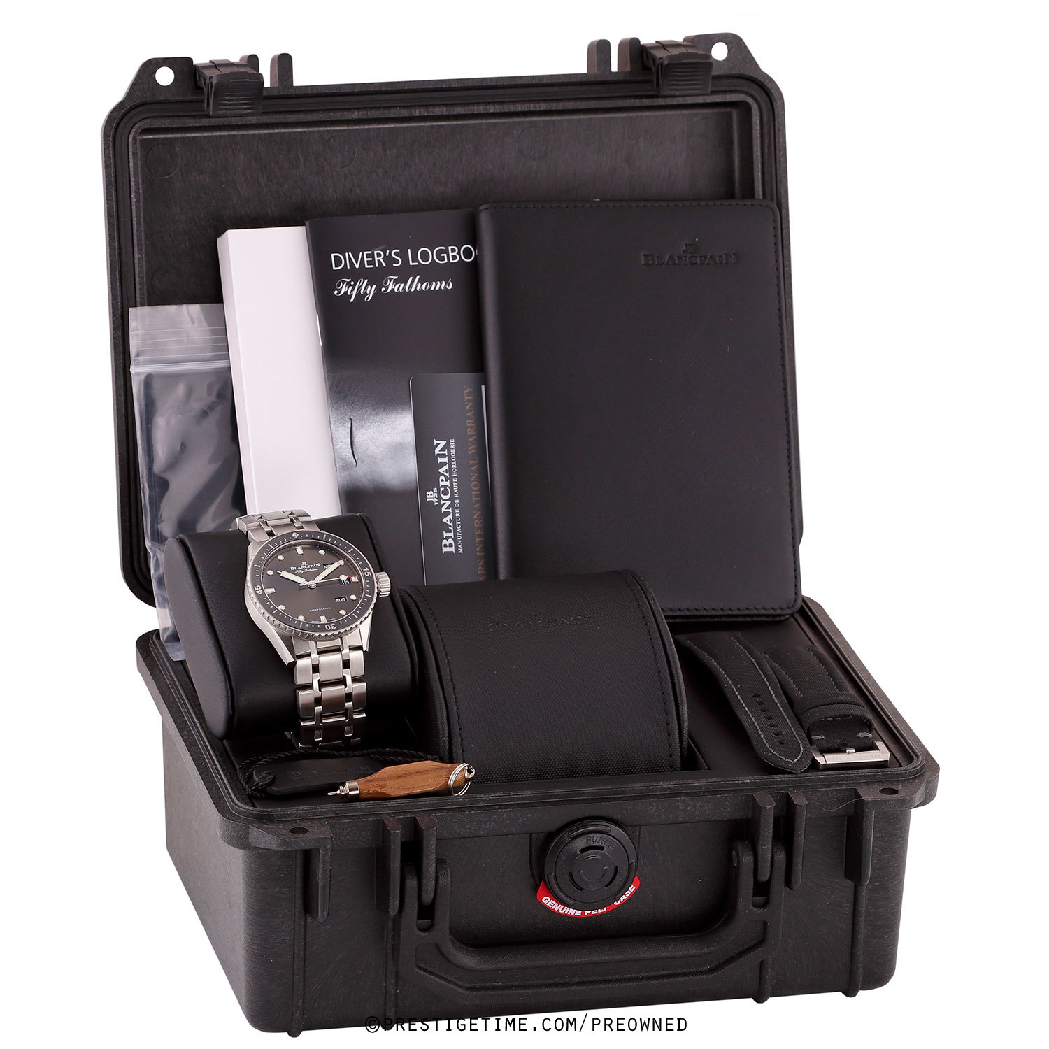 Preowned Blancpain Fifty Fathoms Bathyscaphe Annual Calendar 43mm 5071