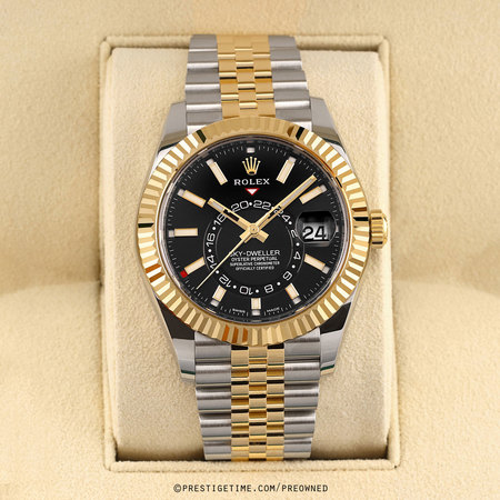 Pre-owned Rolex Sky Dweller 42mm 326933 Black Index Jubilee