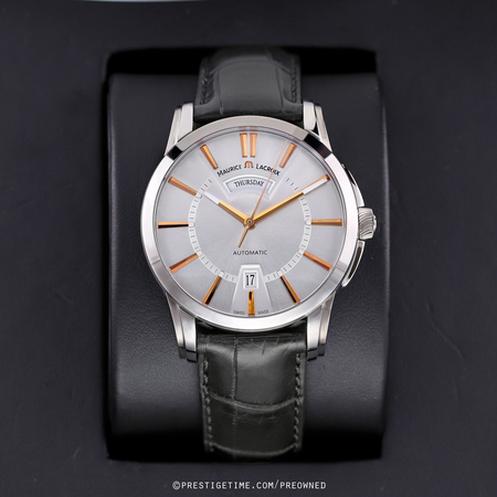 Pre-owned Maurice Lacroix Pontos Day & Date 40mm pt6158-ss001-19e