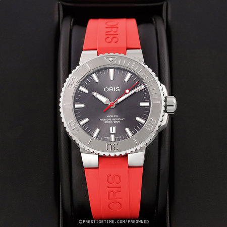 Pre-owned Oris Aquis Date Relief 43.5mm 01 733 7730 4153-07 4 24 66EB
