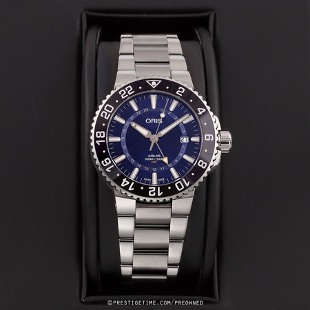 Pre-owned Oris Aquis GMT Date 43.5mm 01 798 7754 4135-07 8 24 05PEB