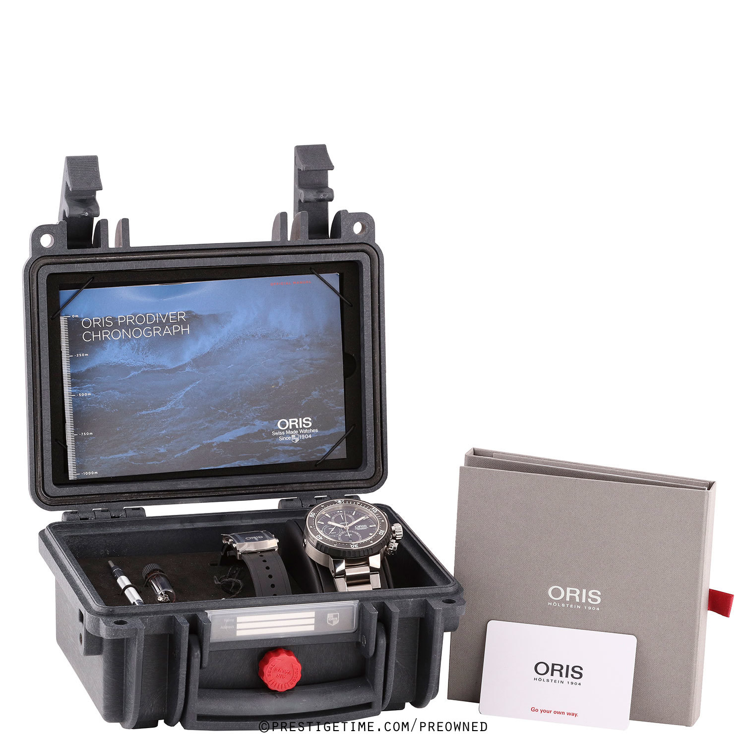 Pre-owned Oris ProDiver Chronograph 51mm 01 774 7727 7154-Set
