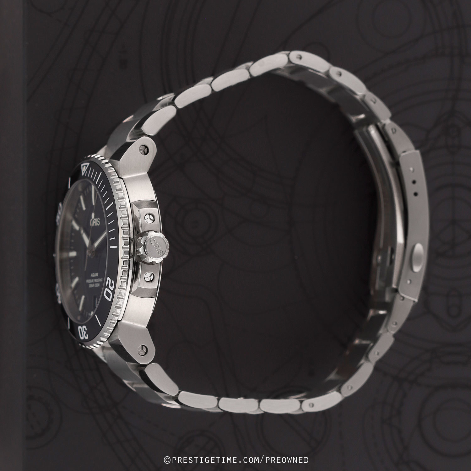 Pre-owned Oris Aquis Date 01 733 7732 4134-07 21 05PEB