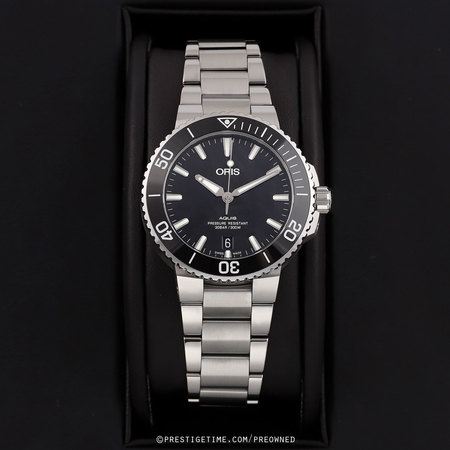 Pre-owned Oris Aquis Date 39.5mm 01 733 7732 4134-07 8 21 05PEB