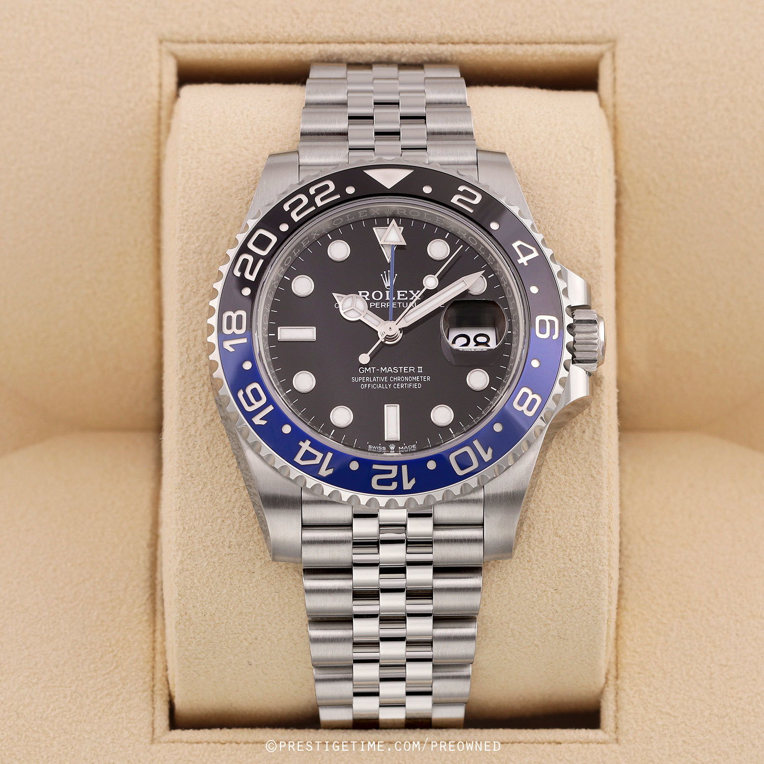 Pre-owned Rolex GMT Master II 126710blnr Jubilee