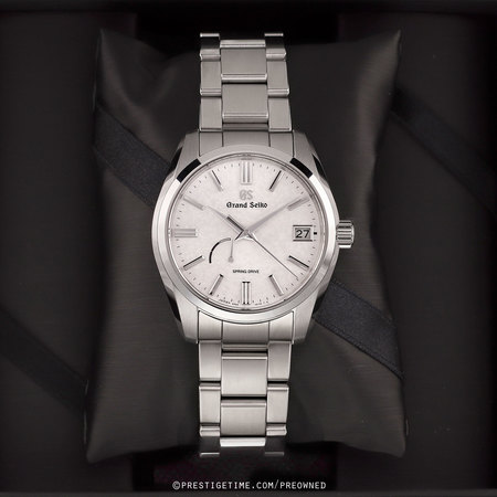 Pre-owned Grand Seiko Heritage Automatic Spring Drive 40mm sbga465 Kira-Zuri Morning Frost