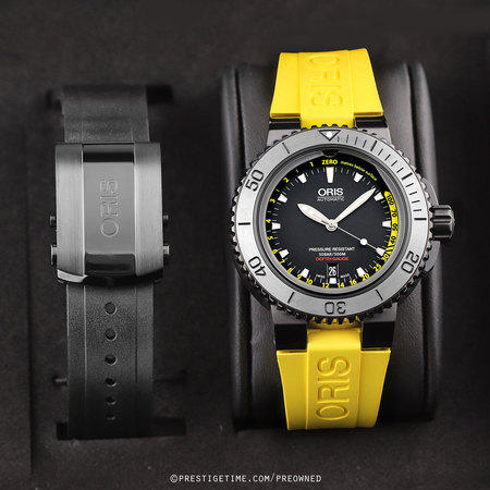 Pre-owned Oris Aquis Depth Gauge 46mm 01 733 7675 4754-Set RS