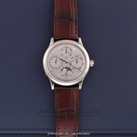Pre-owned Jaeger LeCoultre FACTORY SERVICED Master Perpetual Calendar 37mm 149344A 140.3.80