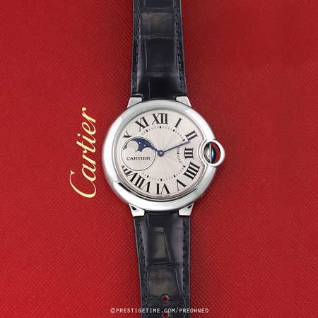 Pre-owned Cartier Ballon Bleu Moonphase 37mm wsbb0029