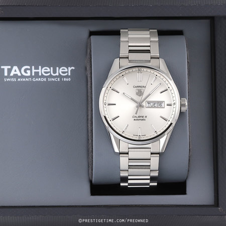 Pre-owned Tag Heuer Carrera Caliber 5 Day Date 41mm war201b.ba0723
