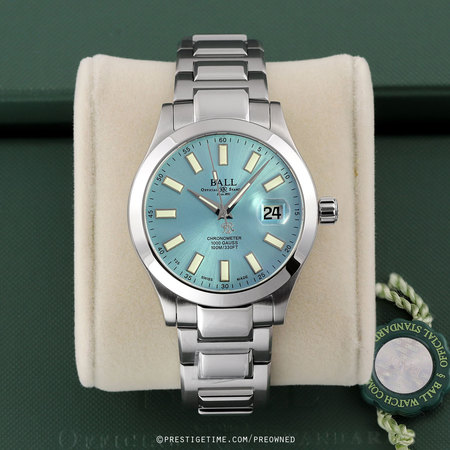 Pre-owned Ball Watch Engineer III Marvelight ICE BLUE 40mm NM9026C-S6CJ-IBE