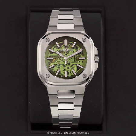 Pre-owned Bell & Ross BR 05 Skeleton Green 40mm LIMITED EDITION BR05A-GN-SKST/SST