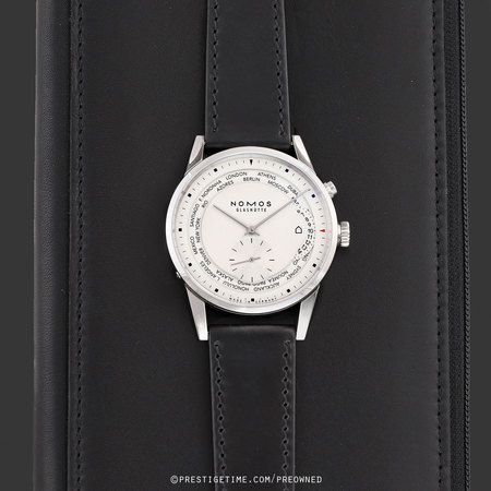 Pre-owned Nomos Glashutte Zurich Wold Time 39.9mm 805