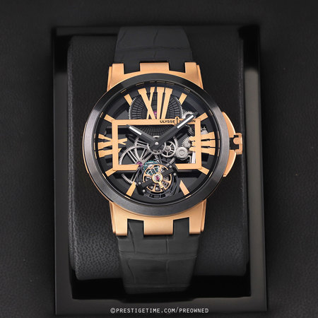 Pre-owned Ulysse Nardin Executive Skeleton Tourbillon 45mm 1712-139