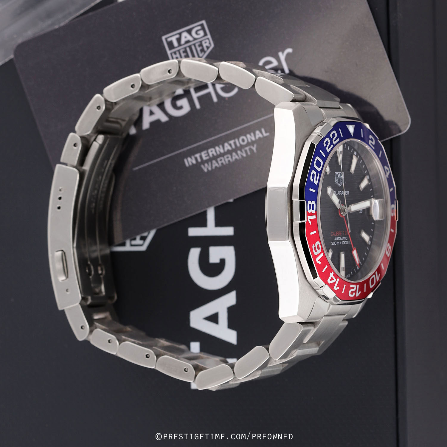 Way201f Ba0927 Tag Aquaracer Gmt Pepsi Pre-owned Tag Heuer