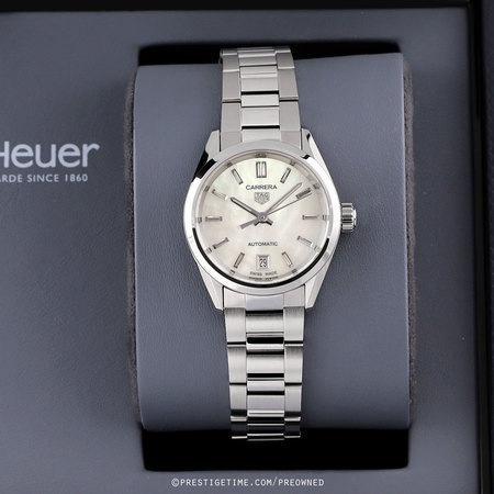 Pre-owned Tag Heuer Carrera Ladies Automatic 29mm wbn2410.ba0621