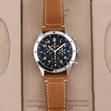 Pre-owned Breitling Super AVI P-51 Mustang B04 Chrono GMT 46mm ab04453a1b1X1