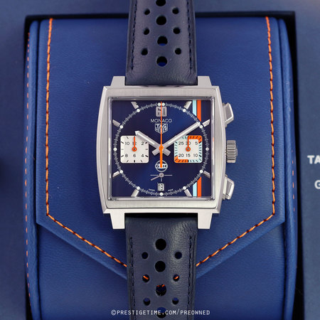 Pre-owned Tag Heuer Monaco GULF Calibre Heuer 02 cbl2115.fc6494