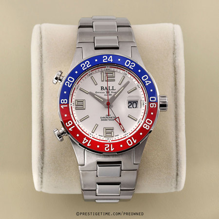 Pre-owned Ball Watch Roadmaster Pilot GMT 40mm DG3038A-S2C-WH