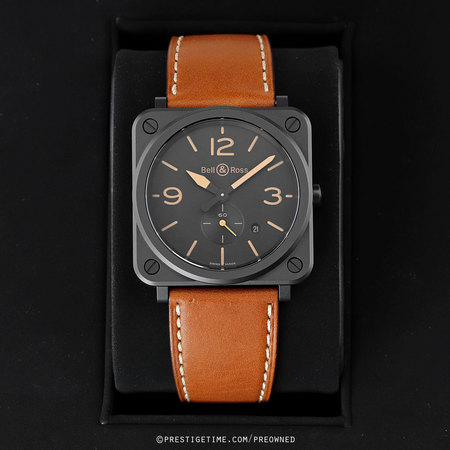 Pre-owned Bell & Ross BR S Heritage Quartz 39mm BRS-HERI-CEM