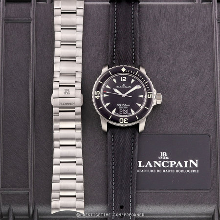 Pre-owned Blancpain Fifty Fathoms Grande Date 45mm 5050-12b30-b52a
