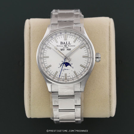 Pre-owned Ball Watch Engineer II Moon Calendar 40mm NM3016C-S1J-SL