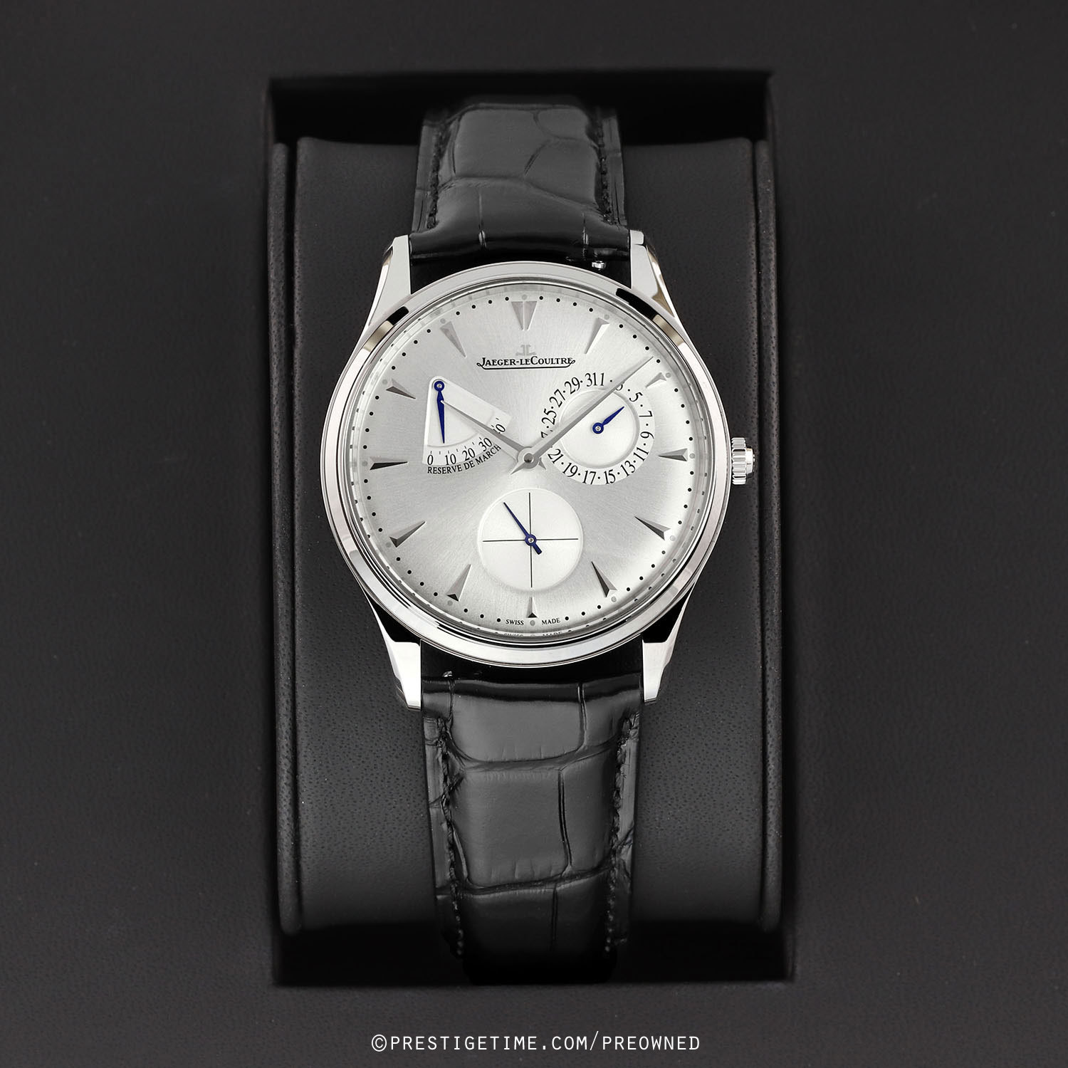 Pre-owned Jaeger LeCoultre Master Ultra Thin Reserve de Marche 1378420