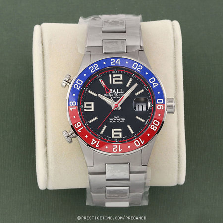 Pre-owned Ball Watch Roadmaster Pilot GMT 40mm DG3038A-S2C-BK