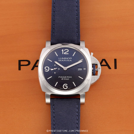 Pre-owned Panerai Luminor Marina Blu Profondo 44mm pam01157
