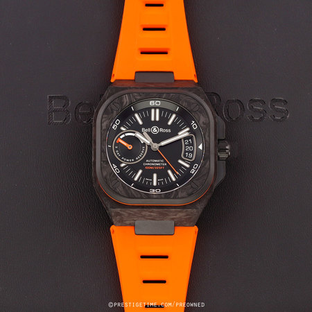 Pre-owned Bell & Ross BR-X5 Carbon Orange 41mm BRX5R-BO-TC/SRB