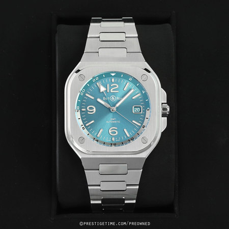 Pre-owned Bell & Ross BR 05 GMT 41mm BR05G-PB-ST/SST