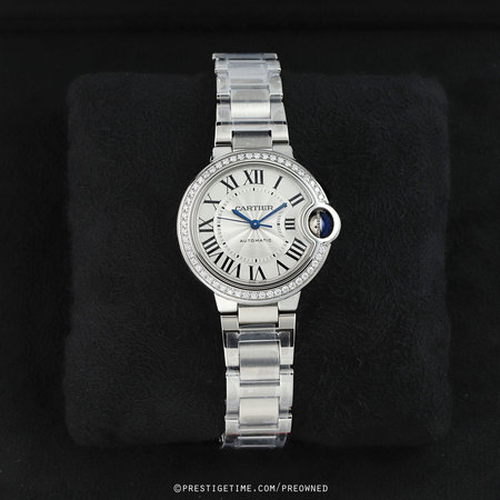 Pre-owned Cartier Ballon Bleu Automatic 33mm w4bb0023