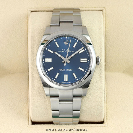 Pre-owned Rolex Oyster Perpetual 41mm 124300 Blue