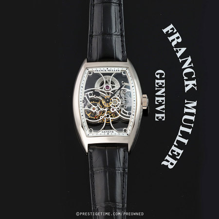 Pre-owned Franck Muller Cintree Curvex Skeleton Manual Wind 8880 B S6 SQT WG