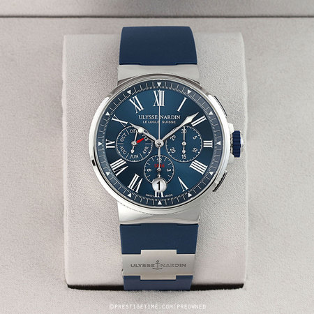 Pre-owned Ulysse Nardin Marine Chronograph Annual Calendar 43mm 1533-150-3/43