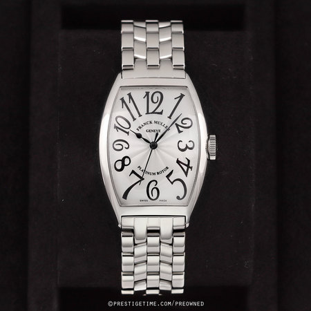 Pre-owned Franck Muller Cintree Curvex Automatic 5850 SC O AC Silver