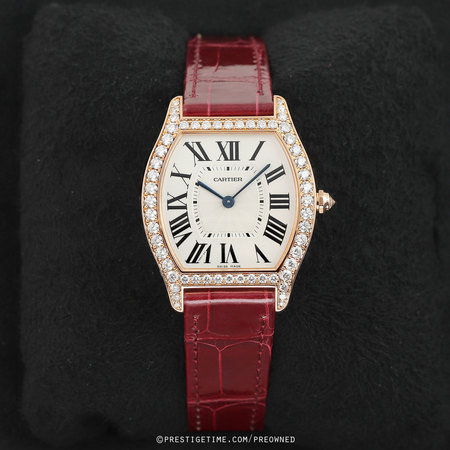 Pre-owned Cartier Tortue Medium Manual Wind wa501008