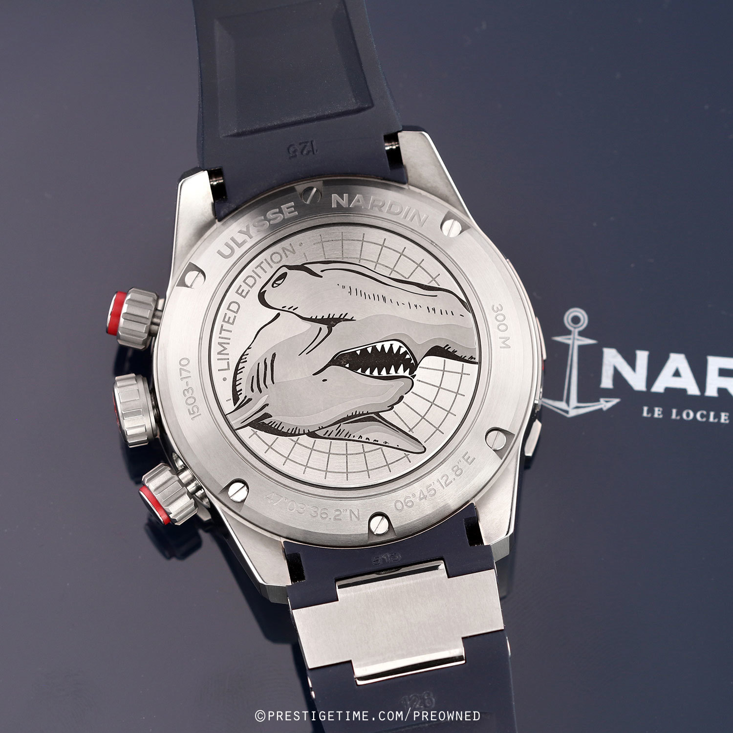 Pre-owned Ulysse Nardin Diver Chronograph Hammerhead Shark 44mm