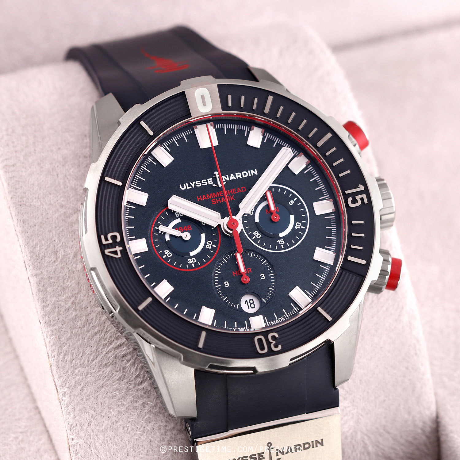 Pre-owned Ulysse Nardin Diver Chronograph Hammerhead Shark 44mm