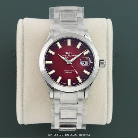 Pre-owned Ball Watch Engineer III Marvelight Chronometer 40mm NM9026C-S27C-RD