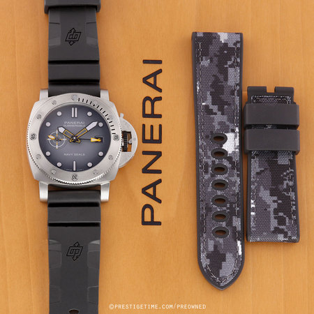 Pre-owned Panerai Submersible GMT Navy SEALs 44mm PAM01323