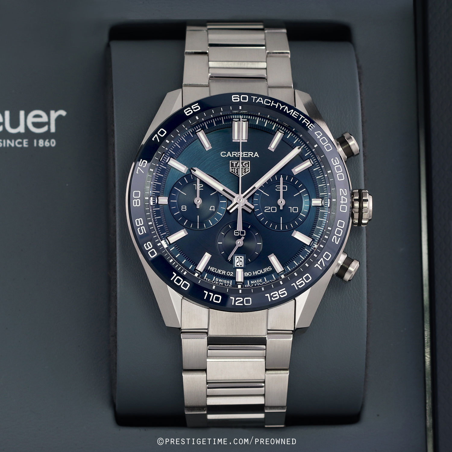 Pre-owned Tag Heuer Carrera Calibre Heuer 02 44mm