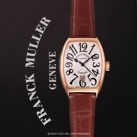 Pre-owned Franck Muller Cintree Curvex Automatic Date 7851SC DT HO 5N Silver