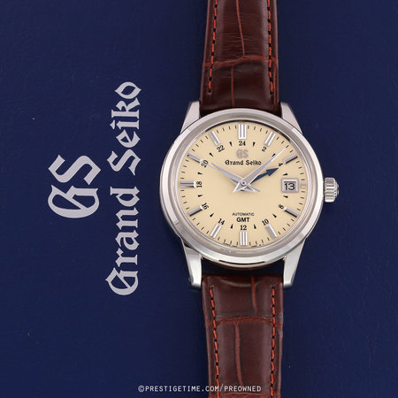 Pre-owned Grand Seiko Elegance Automatic GMT 39.5mm sbgm221